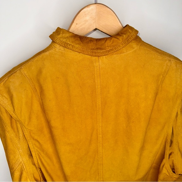 VINTAGE LA MATTA CENTURY GENUINE QUALITY GARMENT SUEDE BUTTON DOWN MEDIUM - Picture 7 of 15